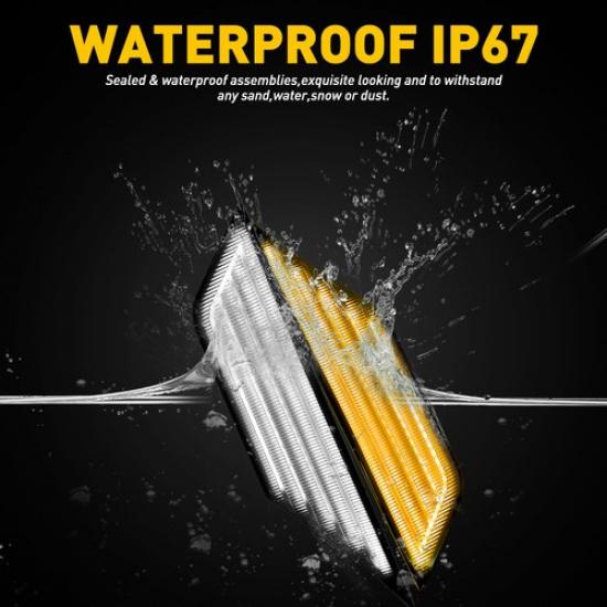 LED Side Marker Light Signal Parking Lamp Smoked Lens For Honda Hatchback 16-23