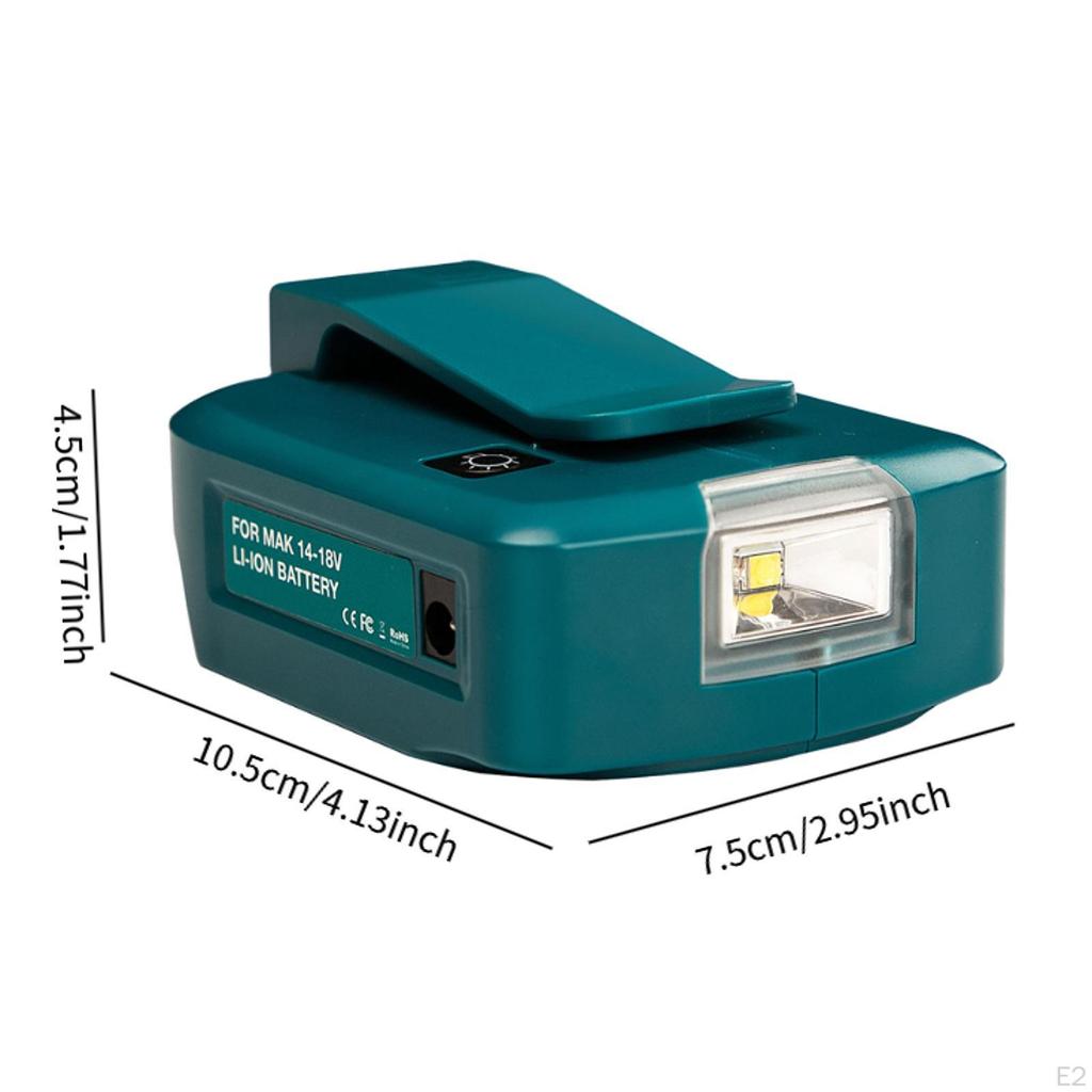 ADP05 USB Adapter LED Work Light Flashlight for 14-18V Replacement Portable Power Source Converter
