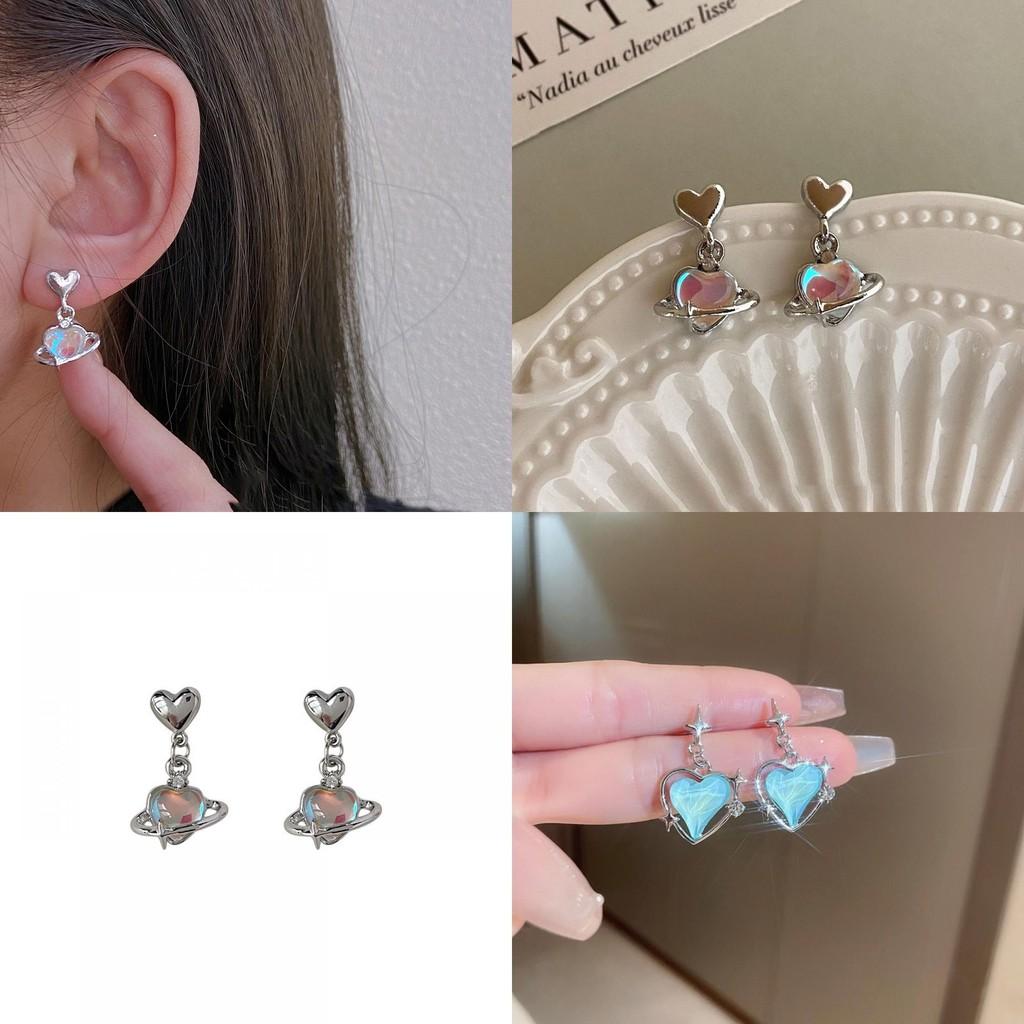 Creative Heart Star Earrings For Women 2023 Fashionable Alloy Plated Jewelry