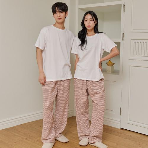 

[JJINIYA] Unisex Roasting Orange Fleece 9-Part Pajama Pants [Shipped from Korea] 100% Authentic Orange - 986