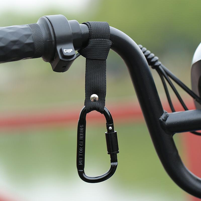 Motorcycle Electric Scooter Hook Front Hook Aluminum Alloy Handlebar Hook for Bicycle Handlebar Hook Clip No-Drill Hook Black