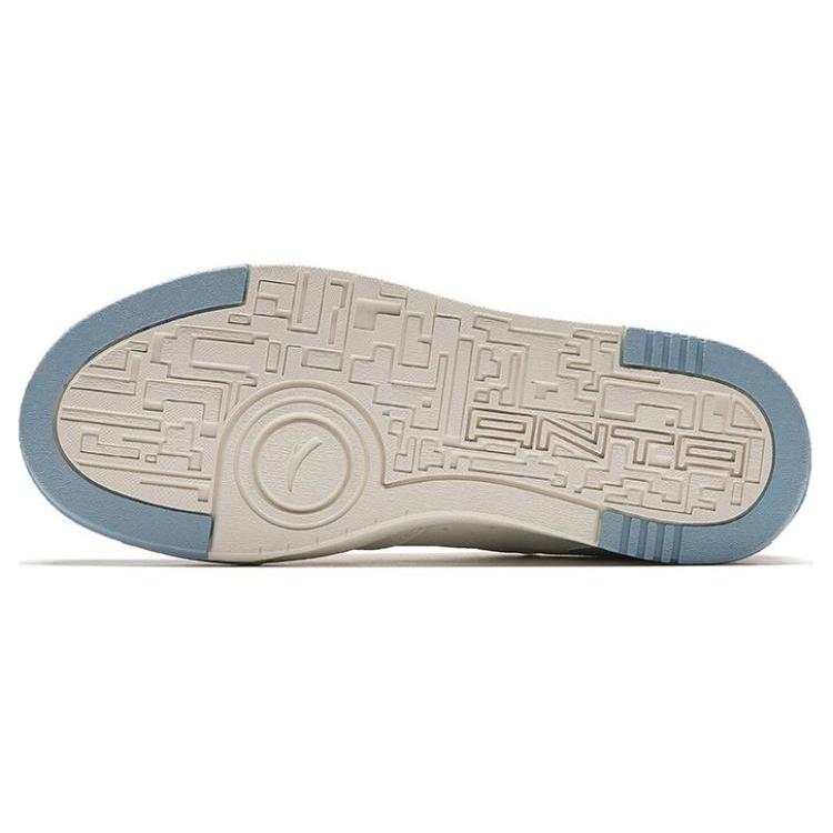 Anta Street GZ Slip Resistant Low Top Skateboard Shoes Women's White Blue 122428011-1