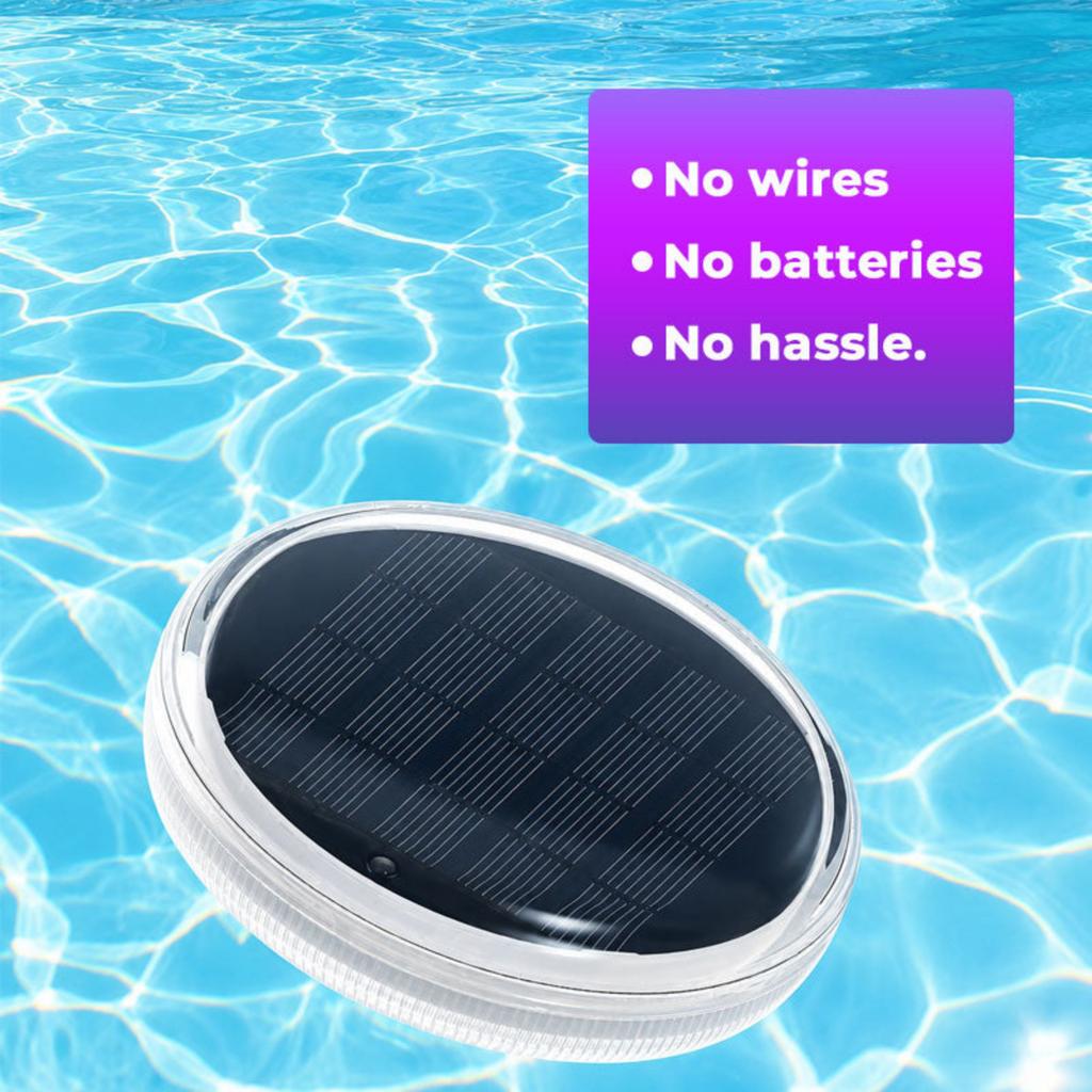 Solar Floating Pool Light with Remote Control Waterproof LED Submersible Floating Lamp for Outdoor Swimming Pools Ponds and Garden Decoration