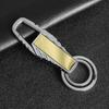 Custom Logo Name Metal Waist Hanging Keyring Laser Inscription Men Women Key Chain Ring Creative Personalized Keychain Gift