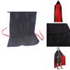Mantello da Vampiro di Halloween con Cappuccio per Adulti e Bambini Reversibile Nero e Rosso Costume Cosplay