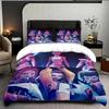 K-Pop Bedding Set Demon Hunters Themed Pink Or Black Other Side Print Polyester Student Dormitory Duvet Cover Boys Girls Gift
