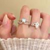 Sweet Blue Starfish Shell Rings for Women  Fashion Imitation Pearl Open Rings Summer Seaside Vacation Jewelry Accessories