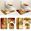 Festive Christmas Toilet Seat Cover Decoration Bathroom Decor Set/3Piece Festive Toilet Cover Cushion and Foot Mat