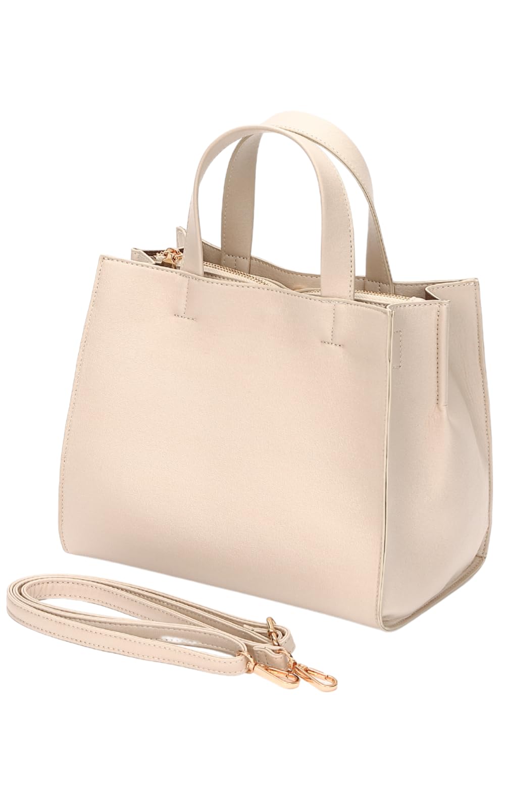 

Сумка-тоут на плечо мини-тоут большая цвета слоновой кости [Miwoluna] сумка, сумка, сумочка, женская, 2-сторонняя, сумка, через плечо, легкая, вместительная, слоновая кость