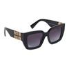 MIU MIU 26 Early Spring Collection Unique Design Square Sunglasses Unisex Sunglasses Black SMUB05_E16K_FE90A_C_A051