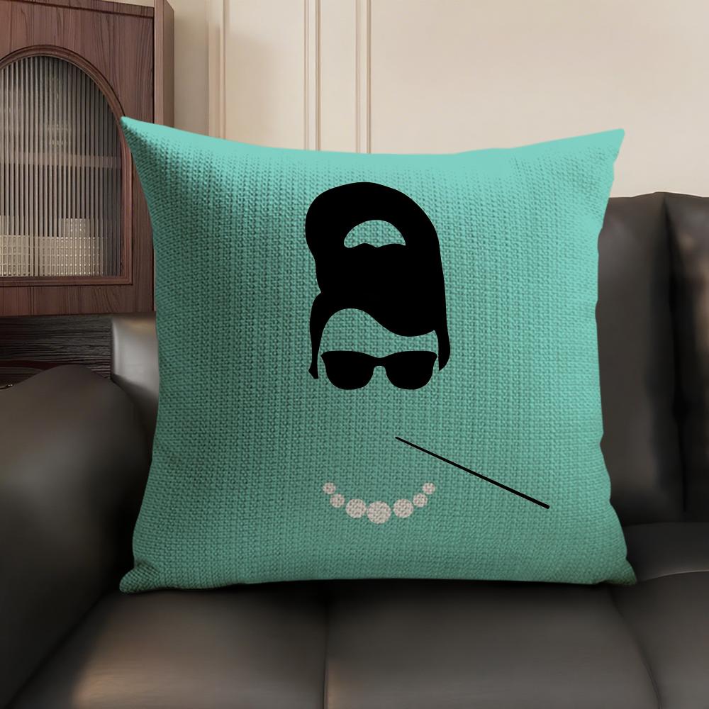 Hot Iegendary Actress A-Audrey Hepburn Pillow Case Double-Sided Printing Short Plush Sofa Cushion Cover Bedroom Bedside Pillow