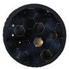 Golden Hexagons Galaxy Tire Cover Polyester Spare Wheel Protector Universal Fit