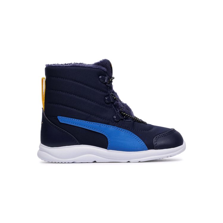 Puma Fun Racer Boot Ac Ps Comfortable Warm High-Top Casual Running Shoes Kids Sneakers Deep-Blue 194281-03