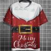 Fashion Christmas Men's T-Shirts Casual Loose Short Sleeve Tops New Year Gift X'mas Clothing Hip Hop Streetwear