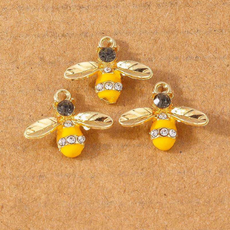 10pcs Enamel Animal Cat Bee Bird Panda Pendants Charms for Jewelry Making DIY Earrings Necklace Bracelet Accessories Supplies