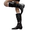 British style but knee boots children's boots 2025 new versatile thick heel pleated pile boots fashion knight boots