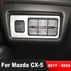 Car Head Light Lamp Switch Button Panel Cover Trim For Mazda CX5 CX-5 KF 2017-   2024 Matte Interior Accessories