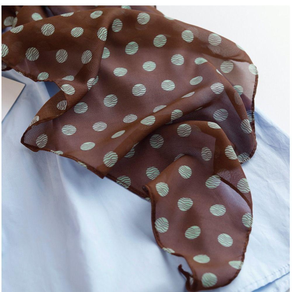 Thin Women Scarf Decorative Chiffon Scarf Fashion Hair Band  For Spring Summer Autumn