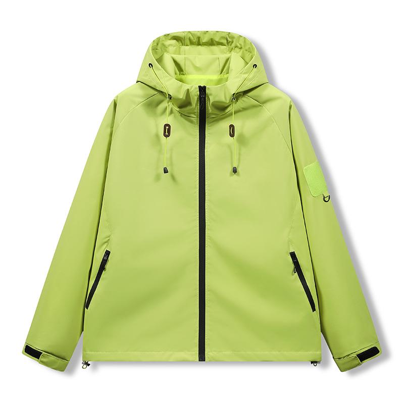 Men's 2025 Spring/Autumn Windproof Waterproof Hooded Jacket: Trendy, Loose-Fit Workwear Outerwear