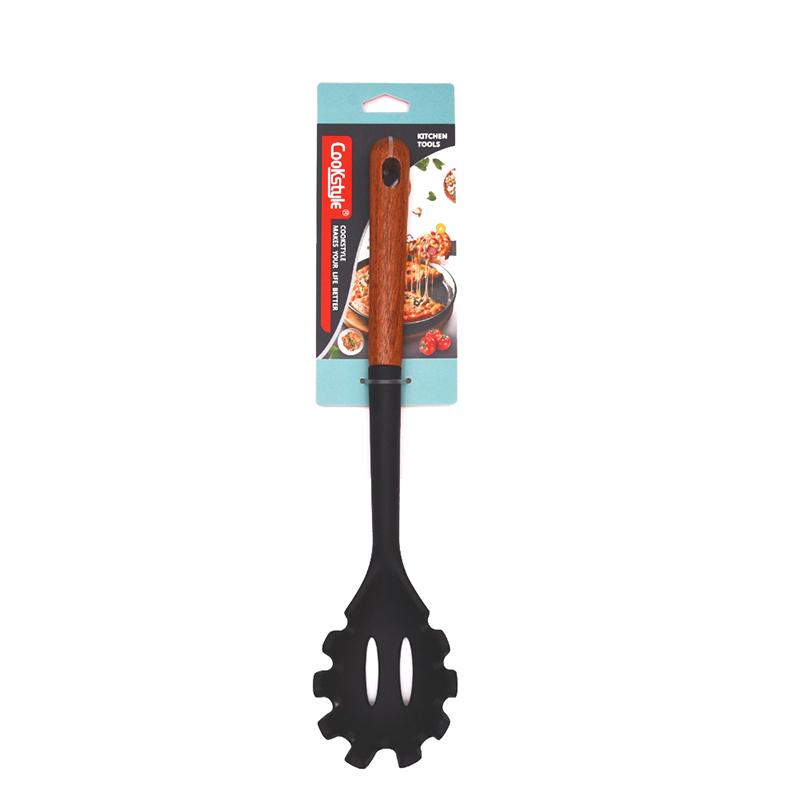 Multi-Color Silicone Wooden Handle Kitchenware Set Non Stick Pot Spatula And Spoon Cooking Utensils, Heat-Resistant