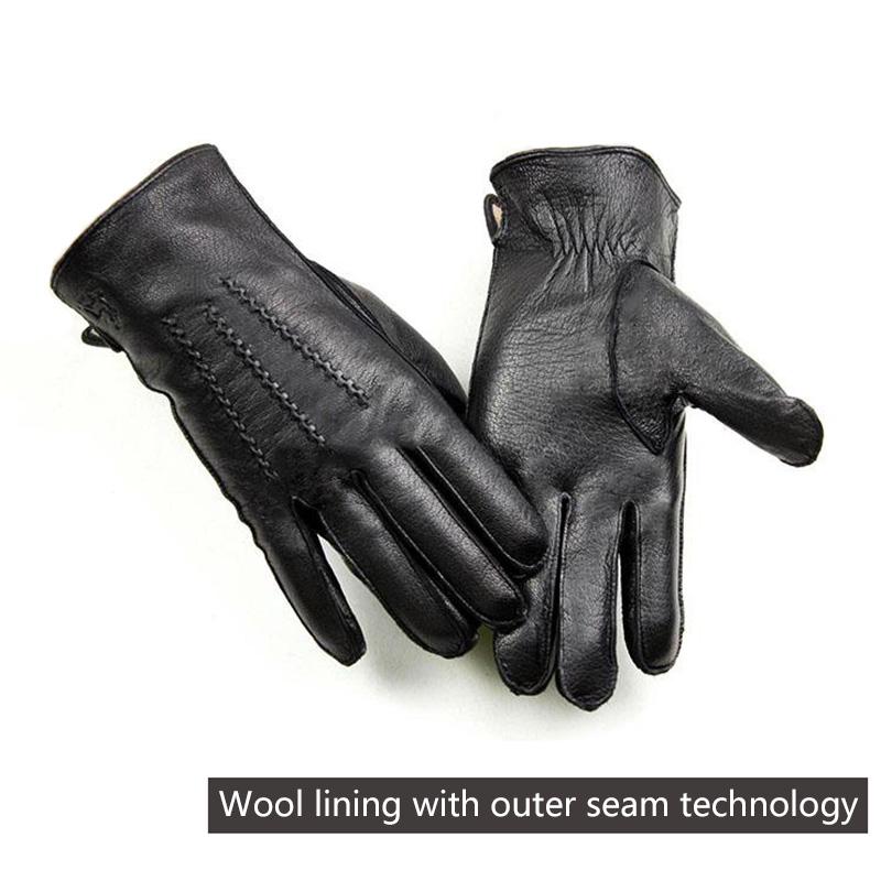 

Перчатки Кожаные Перчатки Мужские Оленья Кожа Модный Полосатый Стиль Шерстяная Подкладка Весна И Осень Теплые Ценовые Уступки Бесплатная Доставка 12.5