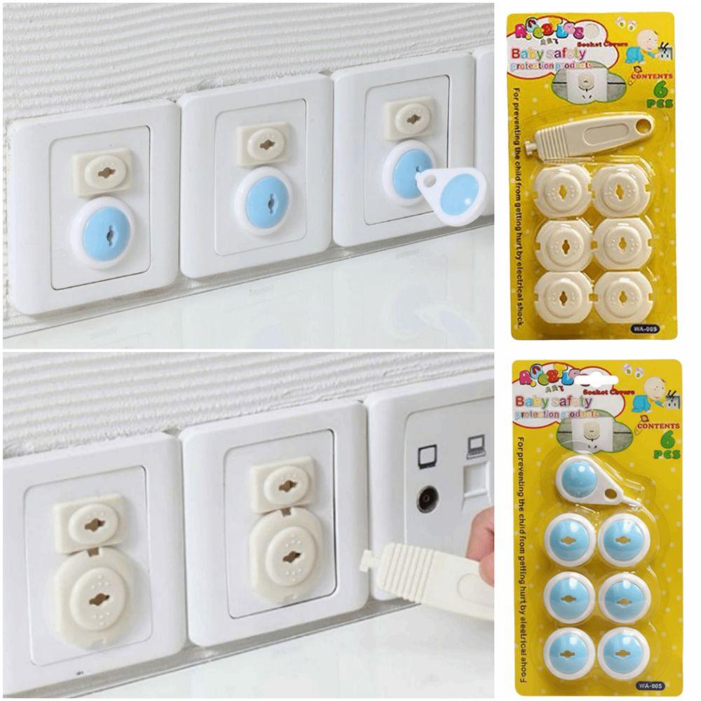 1 Set Safety Lock Socket Protective Cover Child-Friendly Power Supply Cover Electrical Safety