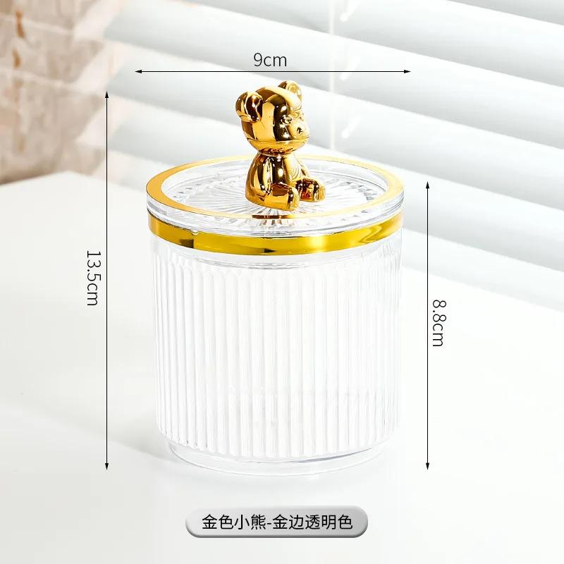 Qtip Storage Box Lipstick Organizer Transparent Desktop Organizer Cotton Swab Storage Box Bathroom Household Supplies DROPSHIP