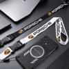 1pcs Lanyard Nylon Printing Emblem Style Keychain for Porsche 718 Cayenne Panamera 911 Macan Taycan Cayman Boxster StickerYC3