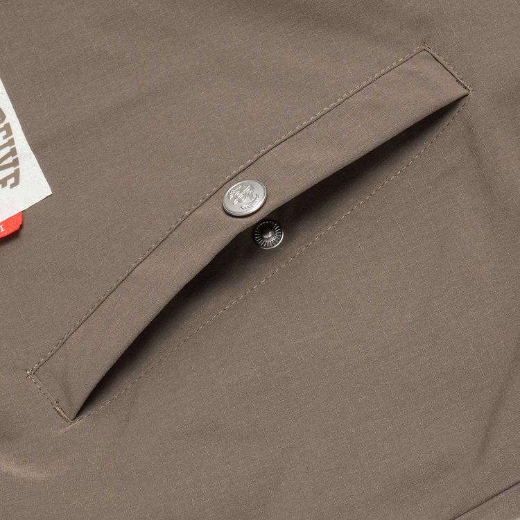 Li Ning Badfive Printed Embroidered Single-Breasted Jacket Men Jacket Mushroom-Brown AFDT737-1