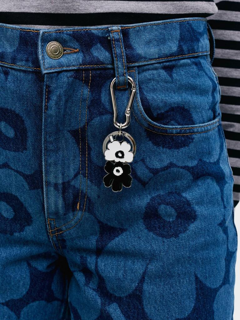 Marimekko Puhallus Unikko I Keychain for Women, Size 52_1_52249693606, Black and White