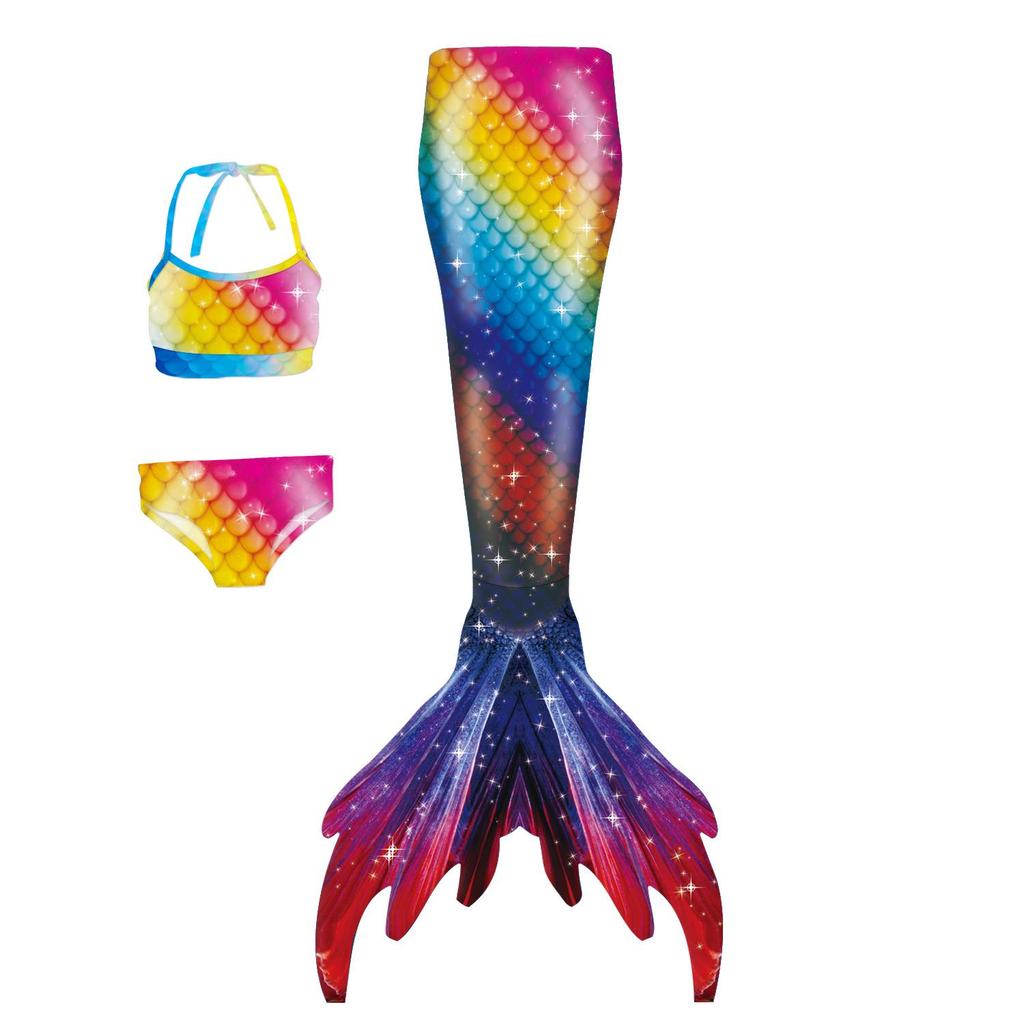 Costum de baie Costum de Prințesă Sirena pentru Copii cu Coadă - Stil Nou pentru Fete