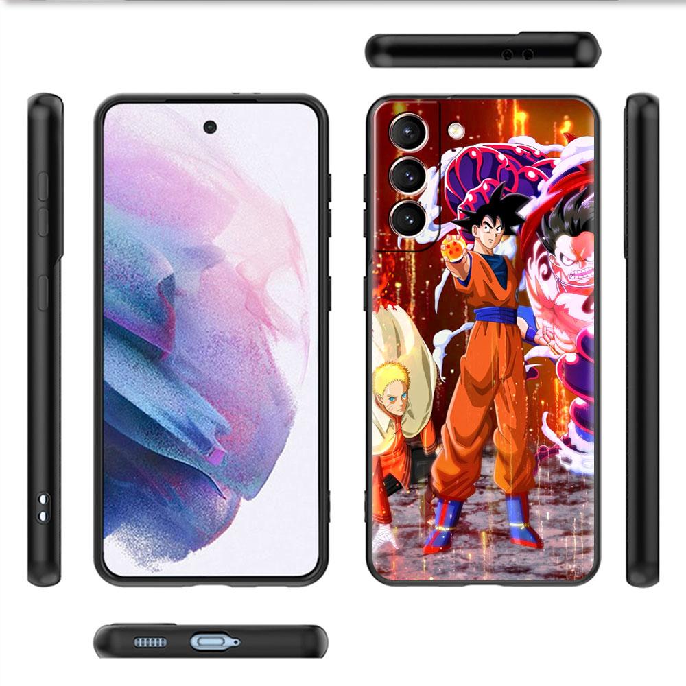 Phone Black Soft Case For Samsung Galaxy S22 S21 S20 Ultra FE S9 S8 S10 Plus Note 20 10 9 Fundas Cover Toriyama Dragons Anime