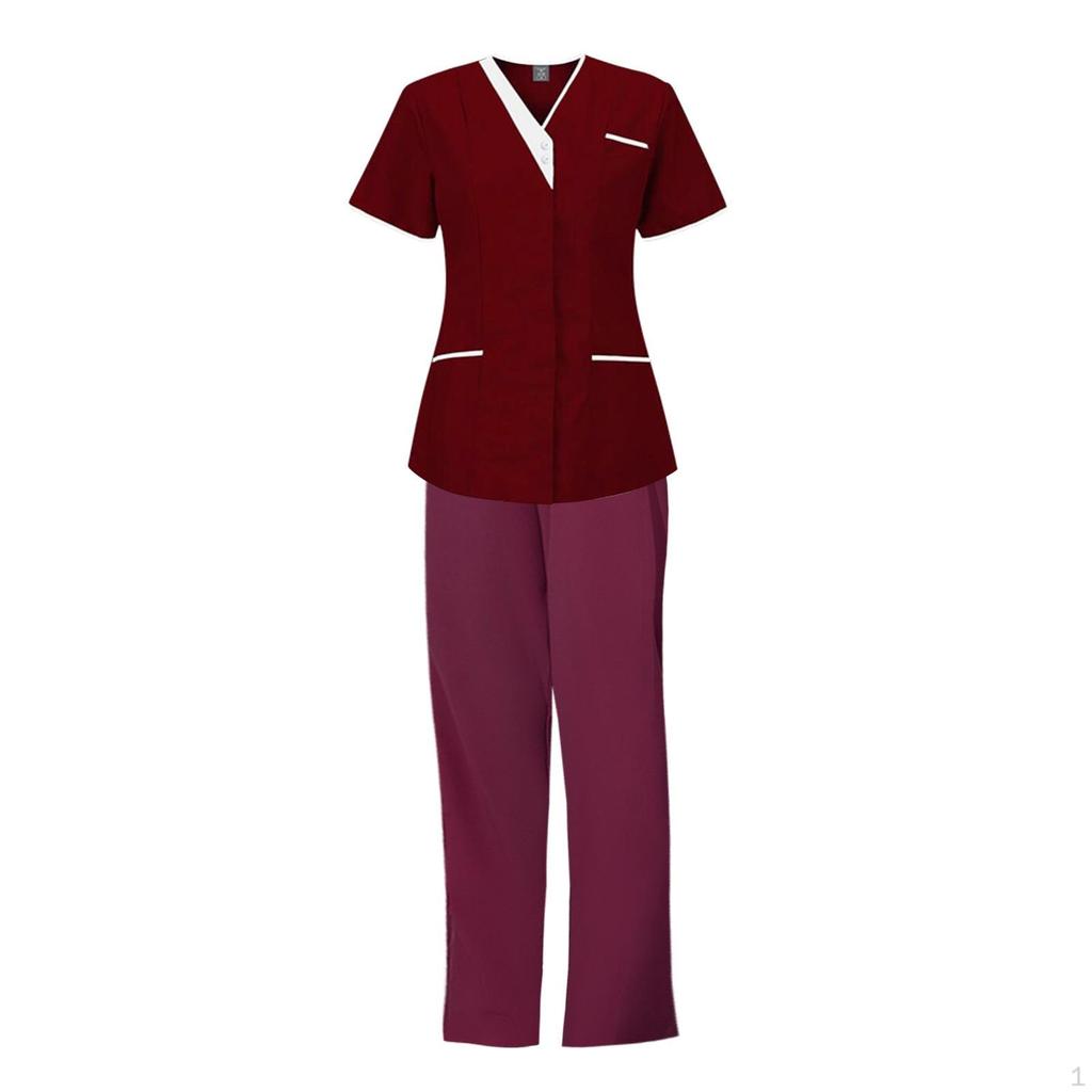 Uniformy pielęgniarskie Damskie zestawy medyczne Oddychające Wygodne Lekarz z kieszeniami, Góra kostiumu pielęgniarki