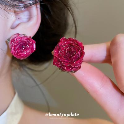 Rose Earrings Elegant Luxury Fashion Jewelry for Women