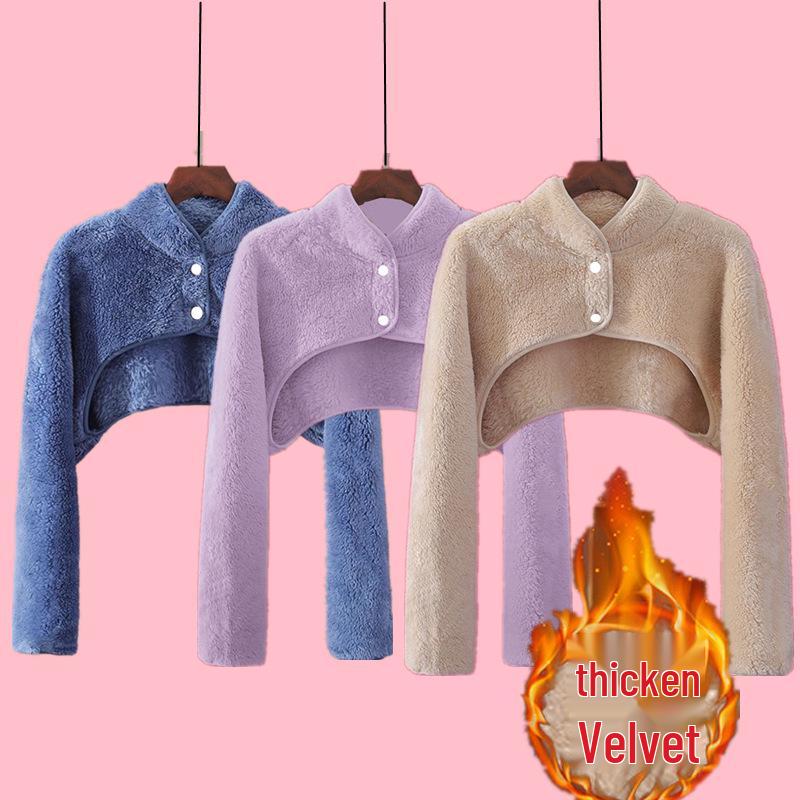 Scaldaspalle e protezione per collo in caldo flanella e pile di corallo da donna per autunno e inverno