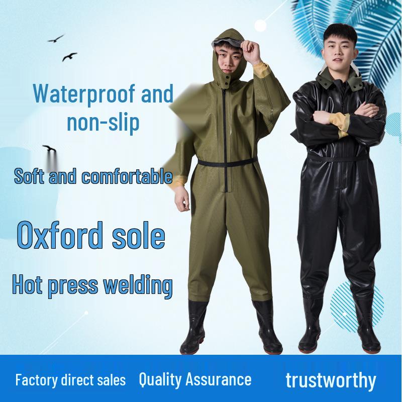Thickened Waterproof Full-Body Waders: Fishing, Rain, and Lotus Root Digging Suit