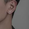 Plate Street Wear Dual Purpose Stud Earring Korean Earrings Hook Prong Earrings Men Accessories