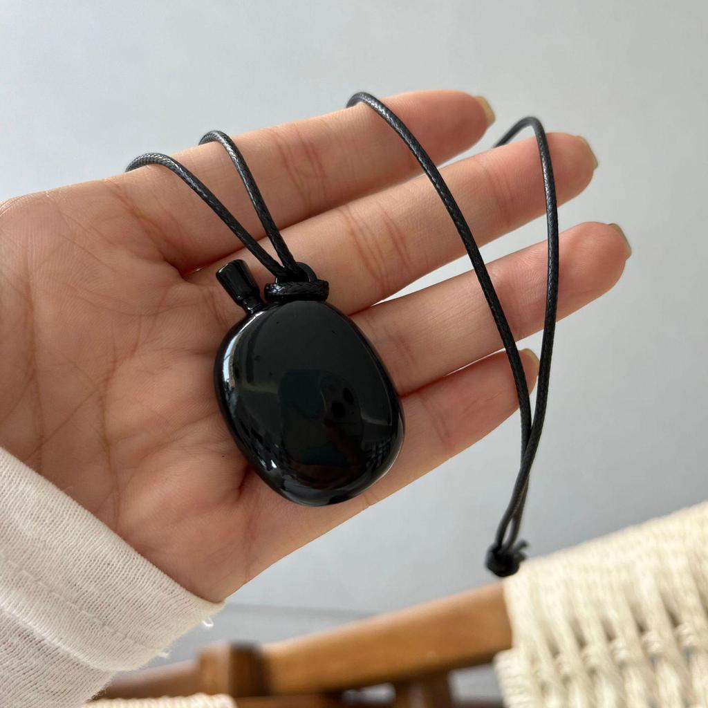 Blogger-Style Water Bottle Pendant Necklace with Safety Buckle - Minimalist Metal Chain for Women
