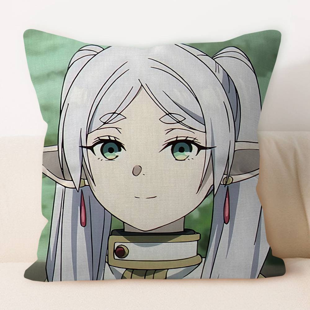 

F-Frieren Cartoon Pillow Covers Cartoon Sofa Decorative Home Double-sided Printing Short Plush Cute Cushion Cover 12x12Inch