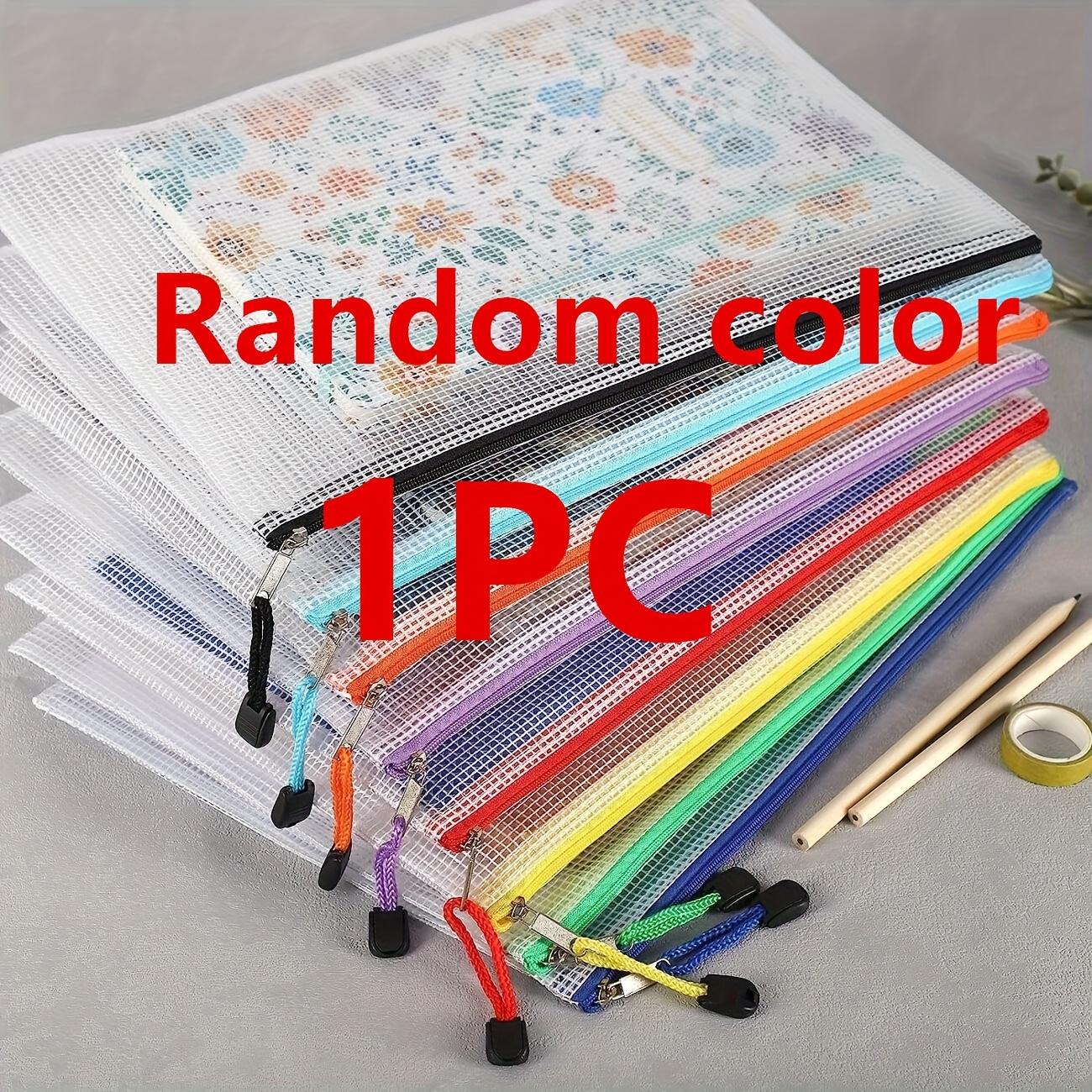 

Стильная сетчатая папка на молнии формата А3 - Водонепроницаемый ПВХ органайзер для ручек и прозрачное хранилище для счетов и документов, в ассортименте цветов, креативная канцелярия