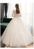 [Housaku Co., Ltd.] Wedding Dress, A-line, Off-shoulder, Lace-up, Layered Skirt, Floral Embroidery, Bridal, Concert, Master of Ceremonies, Recital, Pe