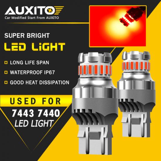 7440 7444 7443 LED Red Brake Tail Light Turn Signal Light Bulb Bright 2X