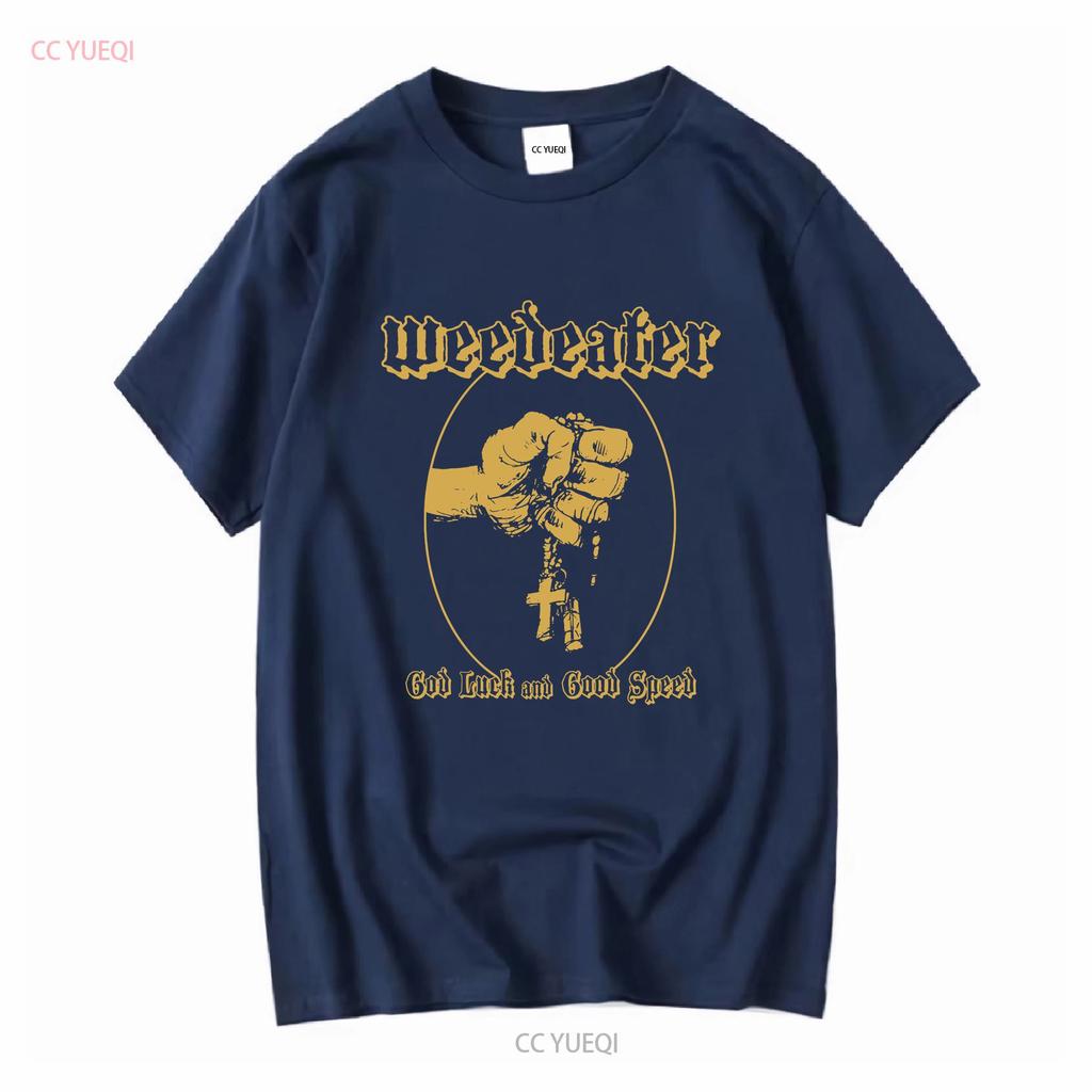 Maglietta Weedeater banda God Luck And Good Speed Tutte le Taglie MI210 vintage Lavata moda Morbido streetwear grafica Traspirante