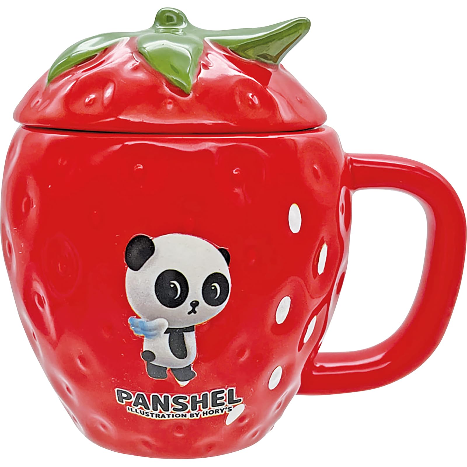 

WORLD Panshell Mug with Strawberry SAN4808 PANSHELS Official Lid, Shape, 280ml, Red,