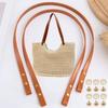2 Piezas Correas para Bolsos de Cuero PU DIY Mango de Bolso de Mano Desmontable Correa de Hombro Ajustable Accesorios para Bolsos Cruzados de Mujer