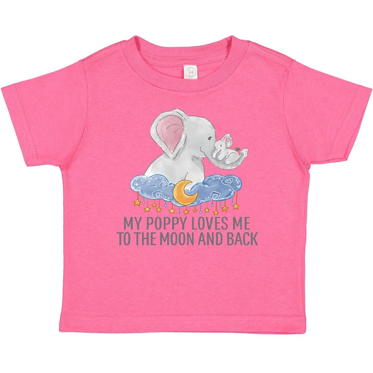 

Inktastic My Poppy Loves Me To The Moon And Back Elephants In Baby T-Shirt From 160