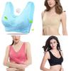 Damen Sexy Front-Kreuz Verstellbare Seiten-Schnalle Spitze Weste Kabelloser Sport-BH Für Ultimativem Komfort Und Stil