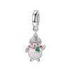 New copper Snowman Christmas House Gloves Charm Compatible With Authentic Bracelets Accessories Women Jewellery Christmas Gifts