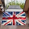 Modern Minimalist Union Jack Flannel Rug Living Room Anti-Slip Wear-Resistant Stain-Resistant Bedroom Floor Mat
