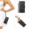 For Xiaomi 14T Case Rhombus Stitching Wallet Stand Leather Phone Cover with Long/Short Strap